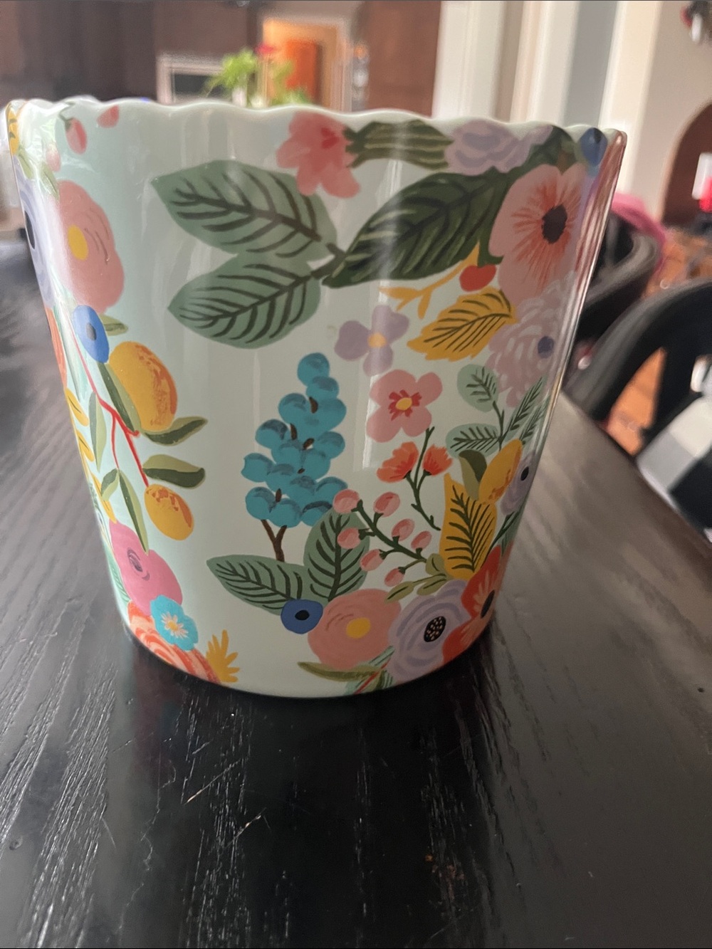Rifle Paper Co. Floral Ceramic Planter - Pastel Multicolor